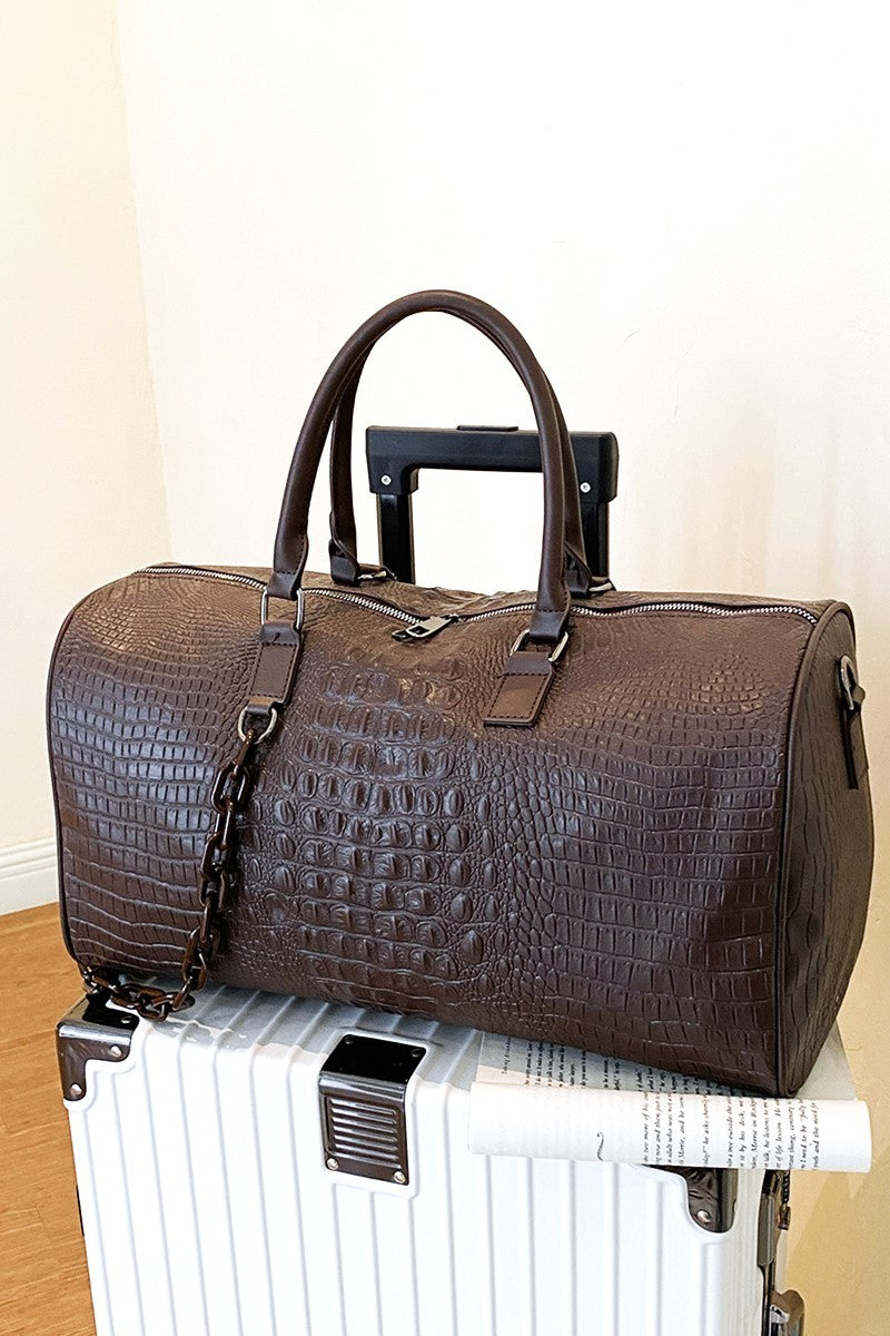 Vegan Leather Weekender Bag