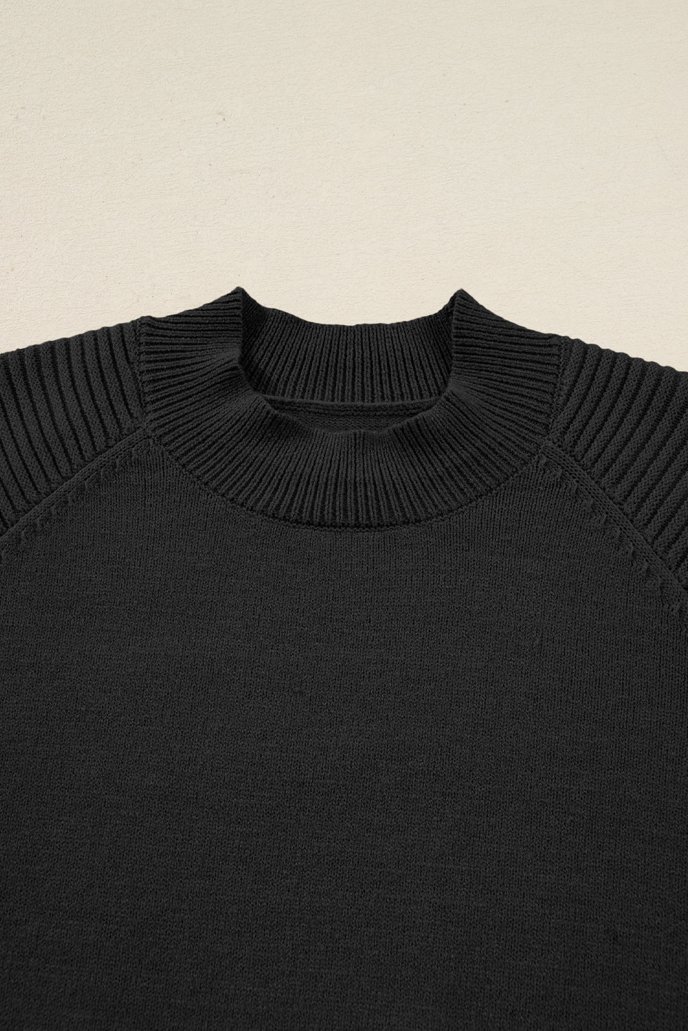 Close up of black sweater