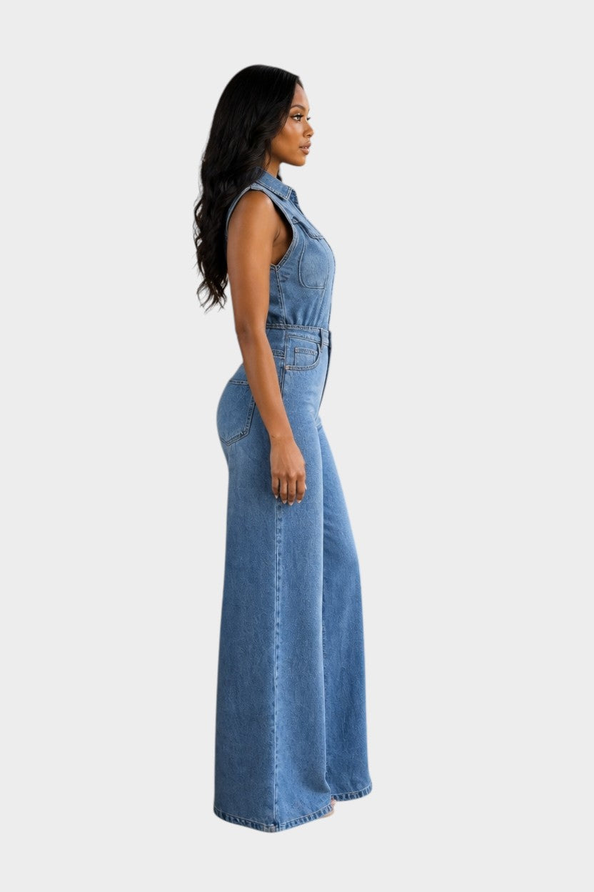 Denim Elegance Jumpsuit