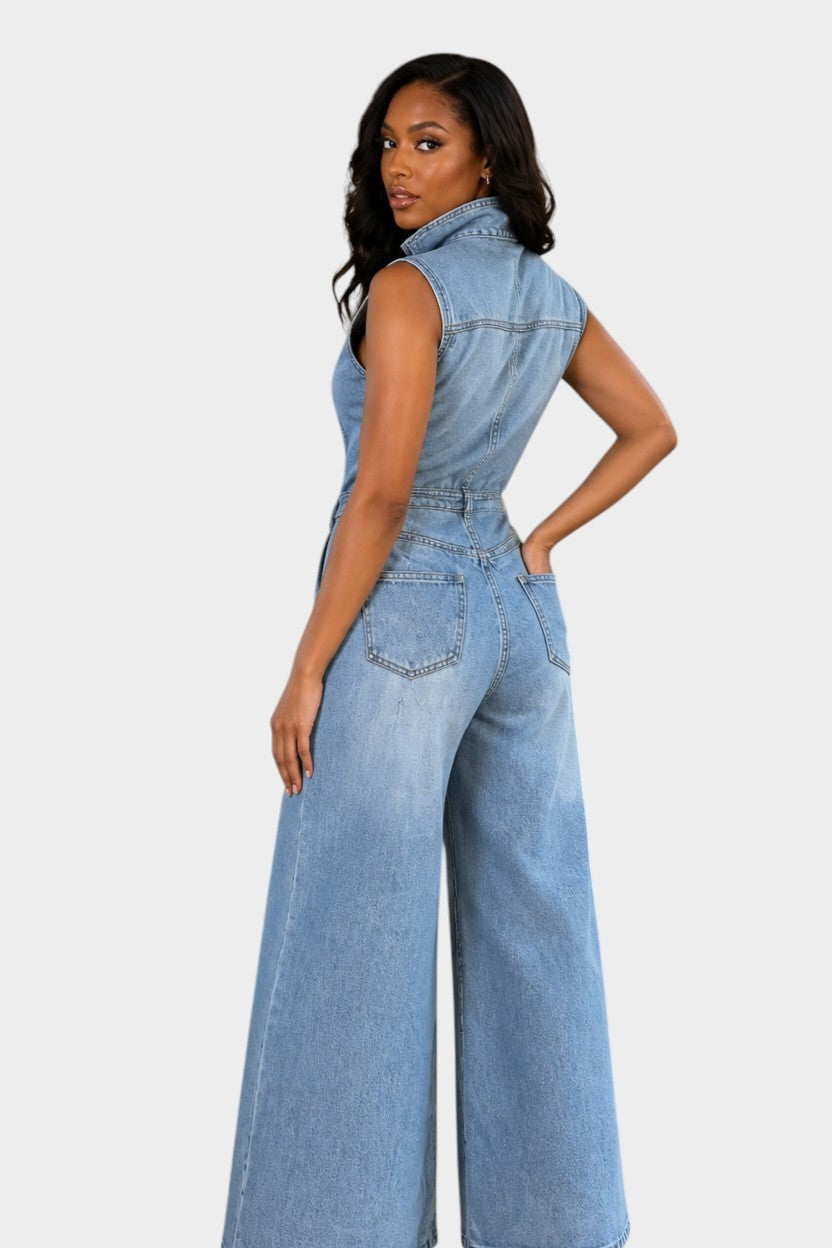 Denim Elegance Jumpsuit