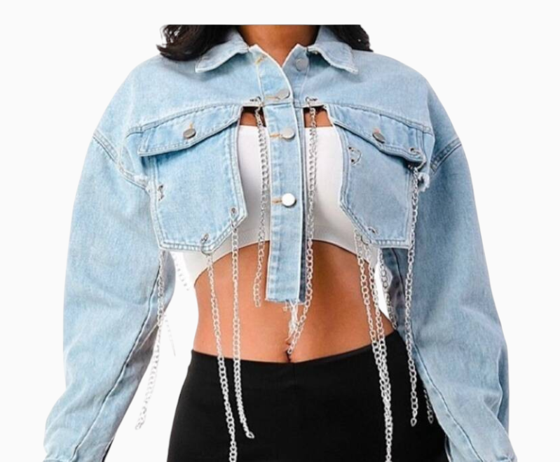 Chain Drip Denim Jacket