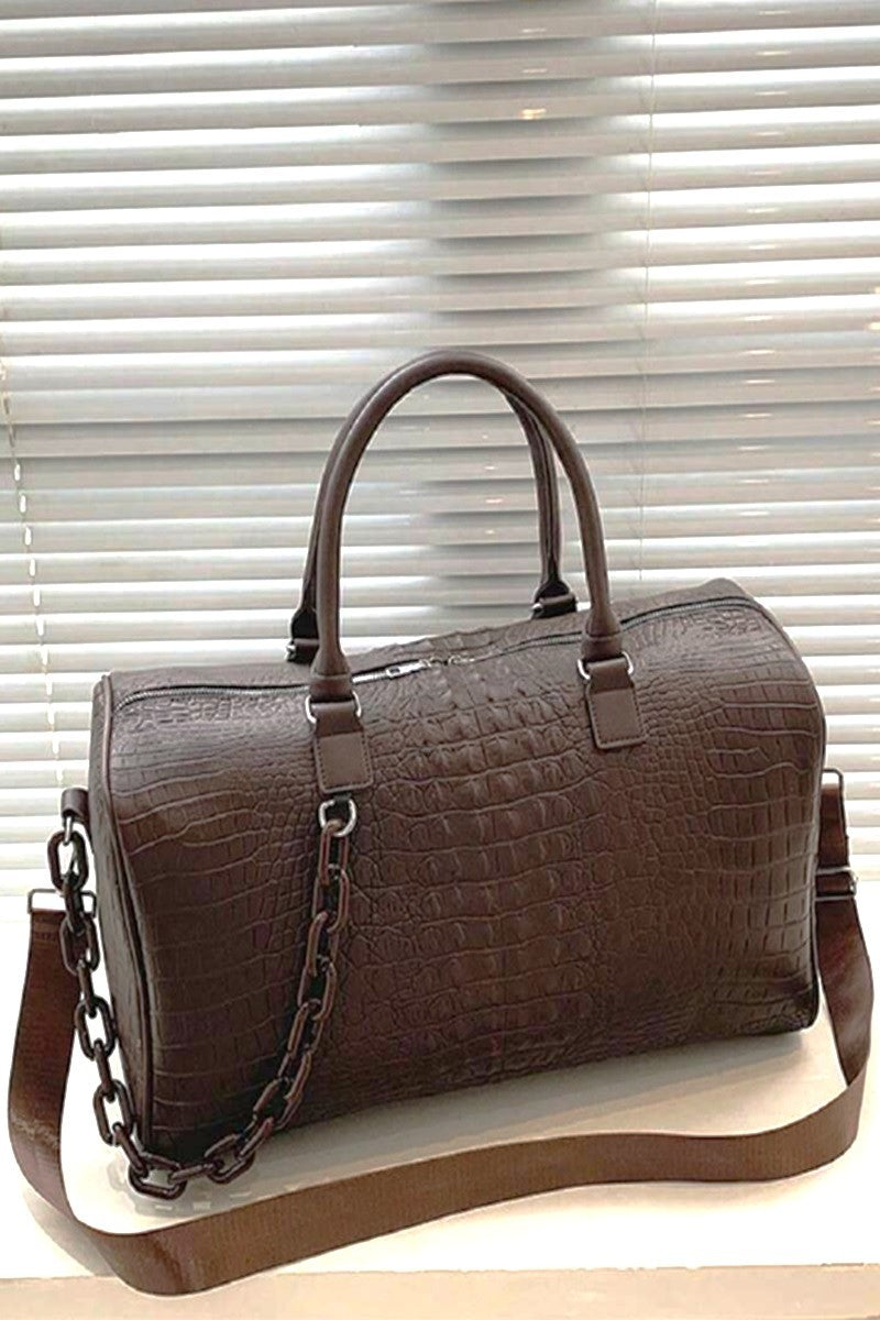 Vegan Leather Weekender Bag